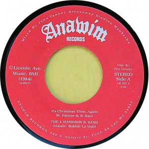 J. HARRISON B. BAND It's Christmas Time Again (Anawim AR 103) USA 1984 45 (Xmas)